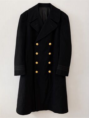 Vintage U.S. Navy dress blue wool overcoat
